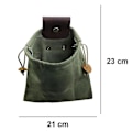 Miniatyrbillede 2 af 4: Canvas Foraging Pouch, Frugtplukkepose, Svampeforagingpose, Grøn
