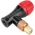 Miniatyrbilde 1 av 5: Sykkelpumpeventilhode Sykkeldekkpumpe For Landeveissykler Og Terrengsykler (svart rød) (1 stk)