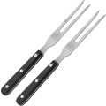 Pikkukuva 1 / 5: 2 kpl Carving Fork -kattilahaarukat Ruostumaton Teräs Lihan tarjoiluhaarukka Muovilla