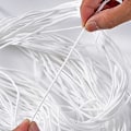 Miniatyrbillede 1 af 5: 3mm 50m Rund Elastisk Snøre Hvid Elastisk Snøre Sybånd