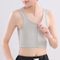 Miniatyrbillede 2 af 5: Kvindes Brystbinder Stærk Elastisk Bånd Tanktop Shapewear Åndbar Toppe Til Tomboy Trans Lesbisk Gray