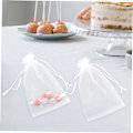 Miniatyrbillede 6 af 8: 50 stk. Smykke Gavepose Snøre Organza Mesh Mini Poser Små Duftposer