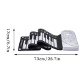 Miniatyrbild 5 av 5: Portabel 49-tangenters Elektroniskt Upprullningsbart Piano i Silikon