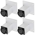 Miniatyrbillede 4 af 5: 4 stk. Hvide Møbelben, Kvadratisk Aluminium Legering Justerbar Sofa Skab Ben