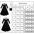 Pikkukuva 4 / 4: Keskiviikon Addamsin Asusteet Lapsille Tytöille Hihat + Laukku + Peruukki Asusteet Setti Hieno Pukeutuminen 5-6 Years Dress and Bag