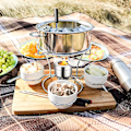 Miniatyrbilde 4 av 5: Brenselholder med lokk i rustfritt stål, Chafer vekebrensel og holder for hermetikkvarme, buffévarmer, oppvarmingsbrett