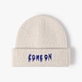 Miniatyrbilde 1 av 5: 2 stk Dobbelt-omvendt Monogrammet Strikket Lue, varm Lue Beige