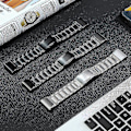 Miniatyrbillede 4 af 4: Urrem til Garmin Tactix 7 Pro/fenix 7x/6x Pro, 26mm 5-leds titanium stål urrem Grey