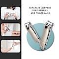 Miniatyrbilde 4 av 5: Negleklippersett, Ergonomiske Tånegleklipper Med Sklisikker Design, Profesjonell Fingernegleklipper