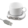 Pikkukuva 3 / 5: Hopea 4-portinen USB-keskitin ja juomanlämmitin