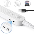 Miniatyrbillede 3 af 4: LED Under Cabinet Belysning Bevægelsessensor, 5V Vandafvisende USB LED Skab Natlys Bånd (Hvidt Lys, 2m)