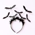 Miniatyrbillede 1 af 2: Halloween Sort Bat Hårbånd Kostume Tilbehør Yi-yuhao