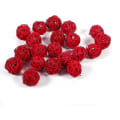 Miniatyrbild 1 av 3: 20 st Wicker Takraw-prydnader Fotorekvisita Heminredning 3cm (vit)-yuhao red