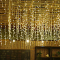 Miniatyrbillede 4 af 5: 4m Lysstrenggardin med 96 LED-lys Isblink Varmt Hvid RGB