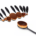 Miniatyrbillede 3 af 5: Skønhed Tandbørste Formet Foundation Makeup Oval Pensler 10 stk