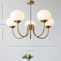 Pikkukuva 3 / 5: Led-riipusvalaisin Mid-Century 3/5 Valoa Sputnik-kattokruunut