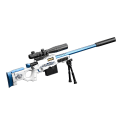 Miniatyrbillede 1 af 5: Ny Amw/98k Gevær Sniper Rifle Blød Kugle Gevær Skal Udkastning Blaster Legetøjs Sæt Blue