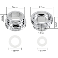 Miniatyrbilde 2 av 5: 5 stk. Hanetråd Kranadapter M22 til M18 Kranadapter Messing Trådadapter Kran Metall Gave