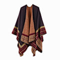 Pikkukuva 1 / 3: Naisten Lämmin Avoin Etuosa Shaalit Ja Huivit Elegantti Neuletakki Poncho Cape Takki navy