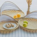 Miniatyrbilde 2 av 5: Håndvevd Bambus Oppbevaringskurv Snacks Fruktbrett Mesh