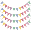 Miniatyrbillede 3 af 5: 4 stk. Flagguirlande Flagbanner Flagpynt Udendørs Dekoration Til Bryllup Fest Jul Fødselsdagsfest