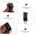 Pikkukuva 7 / 8: Kolminkertainen USB-porttikeskitinjakaja USB-sovitintelakkateline näppäimistölle Kannettava datakeskitin