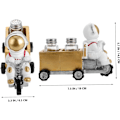 Miniatyrbilde 2 av 8: Romtema Resin Astronaut Borddekor Salt Sukker Krydderholder Elegant Krydderkrukke for Kjøkken