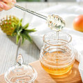 Miniatyrbillede 2 af 3: Transparent Honningkrukke med Biavl-Form Dripper Stick 245ml