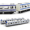 Pikkukuva 5 / 5: 4 kpl/setti Alloy Junamalli Korkea Nopeus Rautatie Metro Vetävä Magneettinen Lasten Leikkiauto Malli Leikkikisko Junalelut Lapsille Lahja Random Color