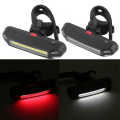 Miniatyrbilde 3 av 4: USB-oppladbart COB LED-sykkellys foran og bak