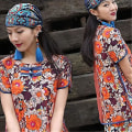 Miniatyrbilde 2 av 2: Brodert Blomst Turban Boho Hodebånd Hatt Hodeplagg