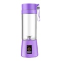 Pikkukuva 1 / 5: 400 ml Kannettava USB-virallinen Hedelmämehukeitin Smoothie-tekokeitin Sekoitin Pullo (Sininen järvi) violets