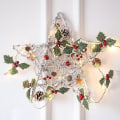 Miniatyrbild 3 av 5: Julröda Fruktblad Fairy String Lights Solenergi