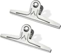 Stora Bull Clips, 2-pack Silver Rostfritt Stål Pappersklämmor (30cm)