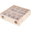Miniatyrbillede 1 af 2: Hamster Maze Legetøj, Naturligt Træ Musehus Med Plexiglas Interaktivt Smart Kæledyrslegetøj