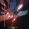 Miniatyrbillede 2 af 5: Steampunk Raket Lampe LED Pære Simuleret Flamme Retro Lys