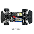Miniatyrbild 2 av 4: Chassiram för kaross kompatibel med Sg 1603 Sg 1604 Sg1603 1/16 Rc-delar