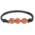 Miniatyrbillede 1 af 5: Sport Tema Charm Armbånd, Justerbar Fodbold Basketball Håndbold Baseball Armbånd Sportsfest