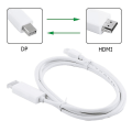 Miniatyrbilde 2 av 5: Mini Displayport DP til HDMI kabeladapter MacBook 6ft 1.8m