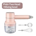 Miniatyrbillede 1 af 5: Trådløs 3-trins Mini Mixer Elektrisk Madblender Håndholdt Mixer Pink 3 set