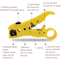 Miniatyrbillede 5 af 5: Universal Netværkskabel Afstripper Cutter Stripping Tang Værktøj