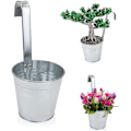 Miniatyrbillede 2 af 5: 4 stk. Hængende Potter Balkon Blomsterpotte Hængende Balkon Potteplante Potte Til At Hænges Op