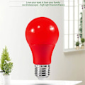 Miniatyrbillede 4 af 5: Sæt med 8 Farvede LED Pærer, LED E27 9 W, Plastik, Til Julepynt