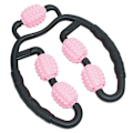 Miniatyrbillede 1 af 5: Fitness Skum Shaft Ring Benklemme Massager Eliminer Muskelafslapning Hjul Kalv Massage Roller Pink Black