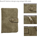 Miniatyrbillede 4 af 5: Kvinders Lille Bifold Clutch Pung Slank PU Læder Håndledsrem Håndtaske Damer Lynlås Penge Organiseringsmøntpung Med ID-Kortsvindue