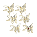 Miniatyrbilde 1 av 5: 6 stk Butterfly Serviettringer Serviettspenne Restaurant Serviettringer Belegg Håndkle Spenne Hotell Bord De