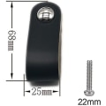 Miniatyrbillede 2 af 5: 8 stk. Læderhåndtag. Skabshåndtag I Sort Læder. Læderhåndtag Med