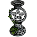 Miniatyrbilde 1 av 4: Pentagram Lysestaker Sett med to Lysestaker 13,5 cm Svart, Harpiks