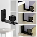 Miniatyrbilde 3 av 5: Justerbar Gulvguide for Skyvedør - Vegg/Dørbunnsguide - Svart