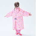 Pikkukuva 5 / 5: Lasten Sadevaatteet, 3D Piirretty Lasten Taaperon Sadetakki Takki Poncho Pojalle Tytölle (Keltainen Leipä) Pink Rabbit XL